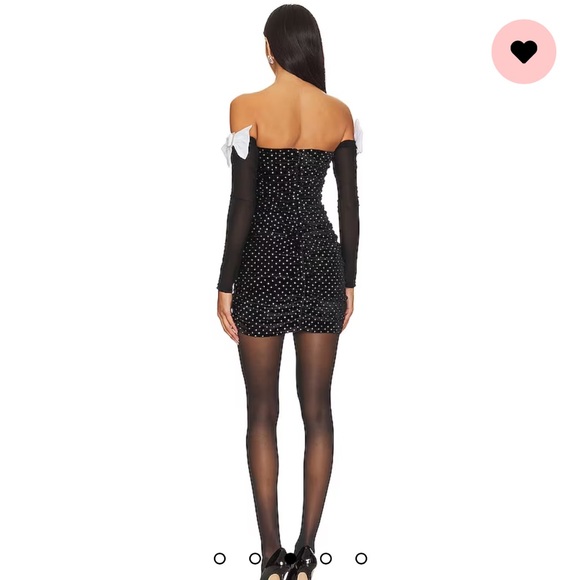 Revolve majorelle Julia mini dress in black and white - Picture 3 of 6